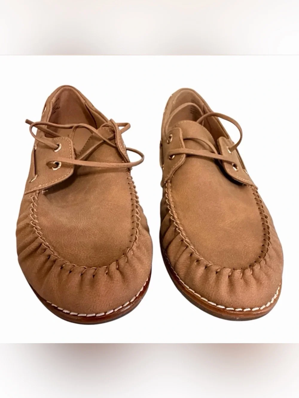 Tommy Bahama Women's Tan Suede Boat Shoes Casual Loafers Moccasins